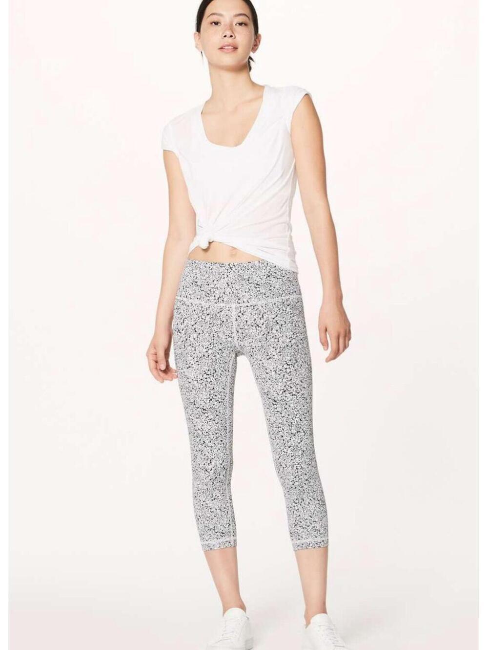 Lululemon Wunder Under Leggings Sz 8 Crop (Hi-Rise) (Full-On Luxtreme 21") White